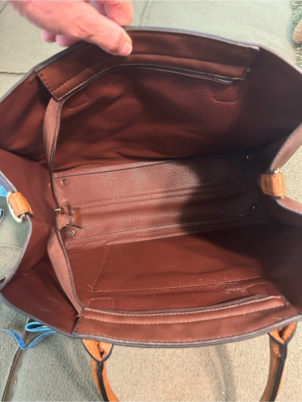 Michael Kors Brown Leather Tote with Tan Braided Handles